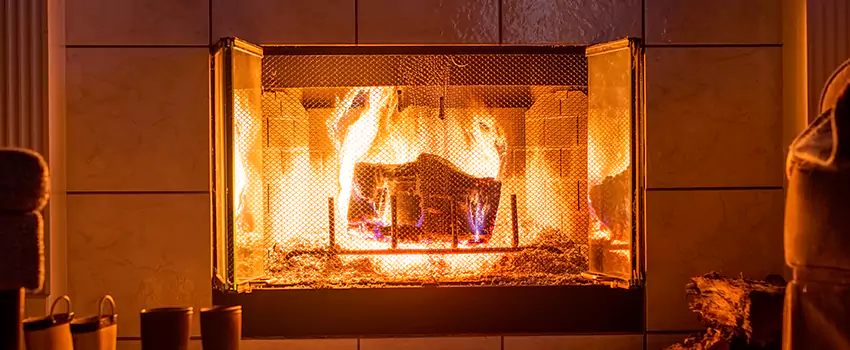 Mendota Hearth Landscape Fireplace Installation in Somerset, Massachusetts